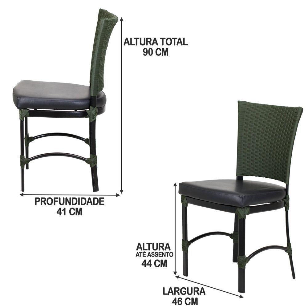 4 Cadeiras Florata Com Mesa P/ Área De Churrasco, Jardim - 3