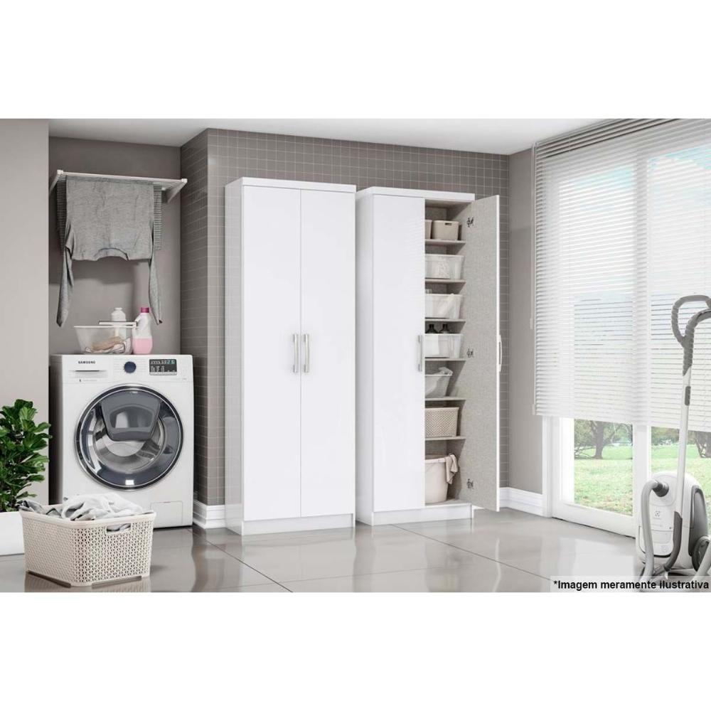 Armário Multiuso Sala Margarida c/ 2 Portas Branco - Henn - 5