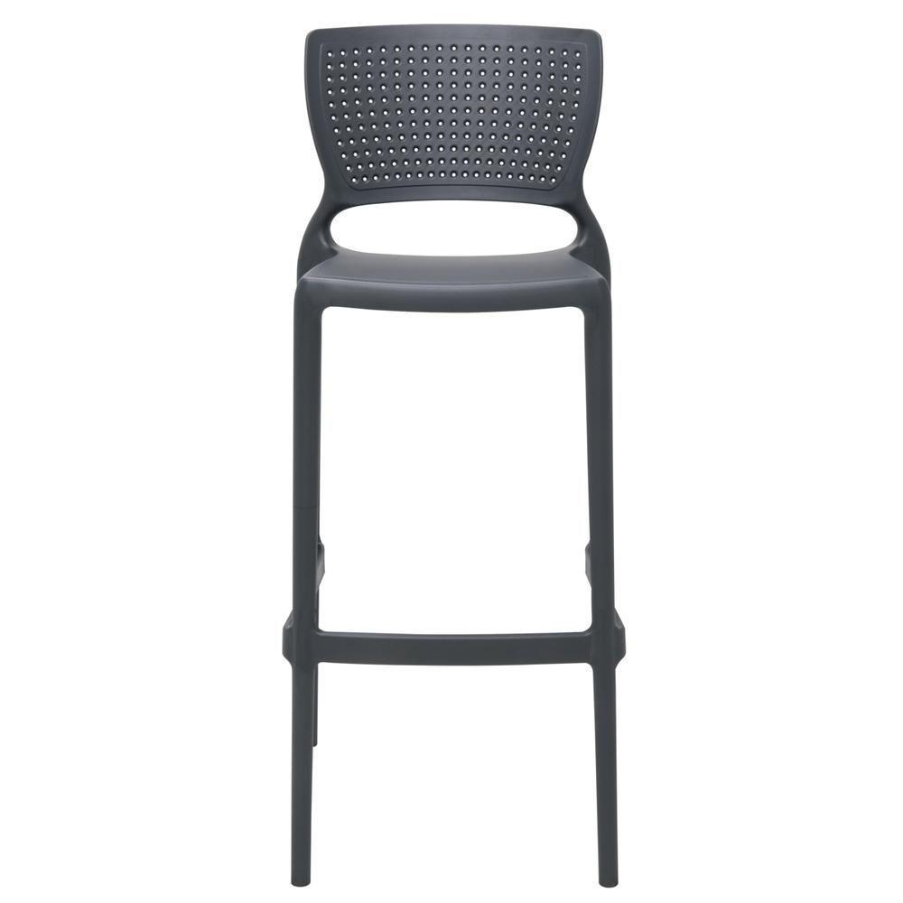 Cadeira Tramontina Safira Alta Bar E Fibra De Vidro Grafite - 1