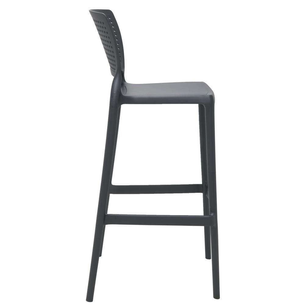 Cadeira Tramontina Safira Alta Bar E Fibra De Vidro Grafite - 2