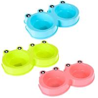 Comedouro Duplo Funny Cães E Gatos Meu Pet Verde - 1