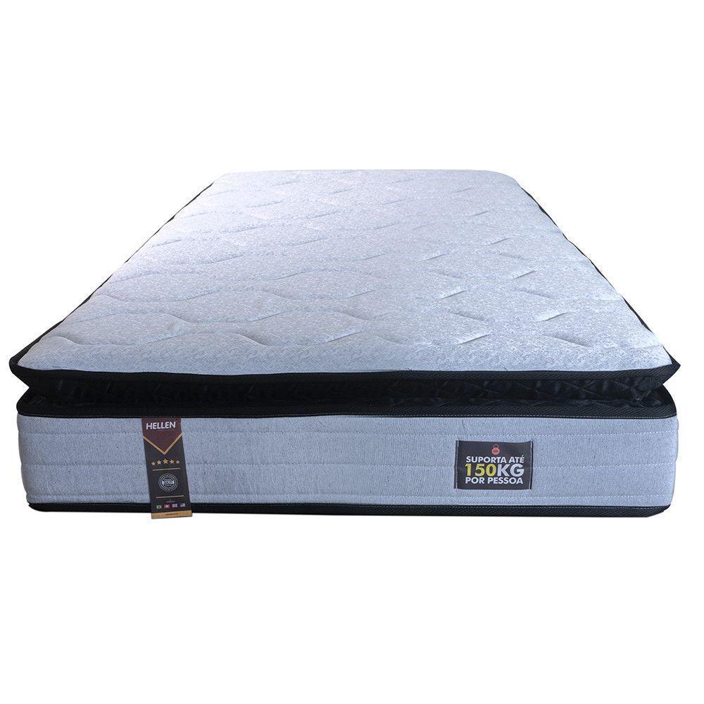 Colchão Solteiro Bem Mm Espuma D45 Eps 88x188cm Hellen Preto Com Cinza - 4