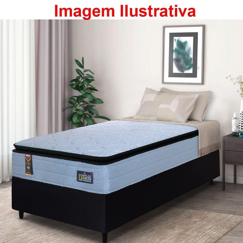 Colchão Solteiro Bem Mm Espuma D45 Eps 88x188cm Hellen Preto Com Cinza - 6