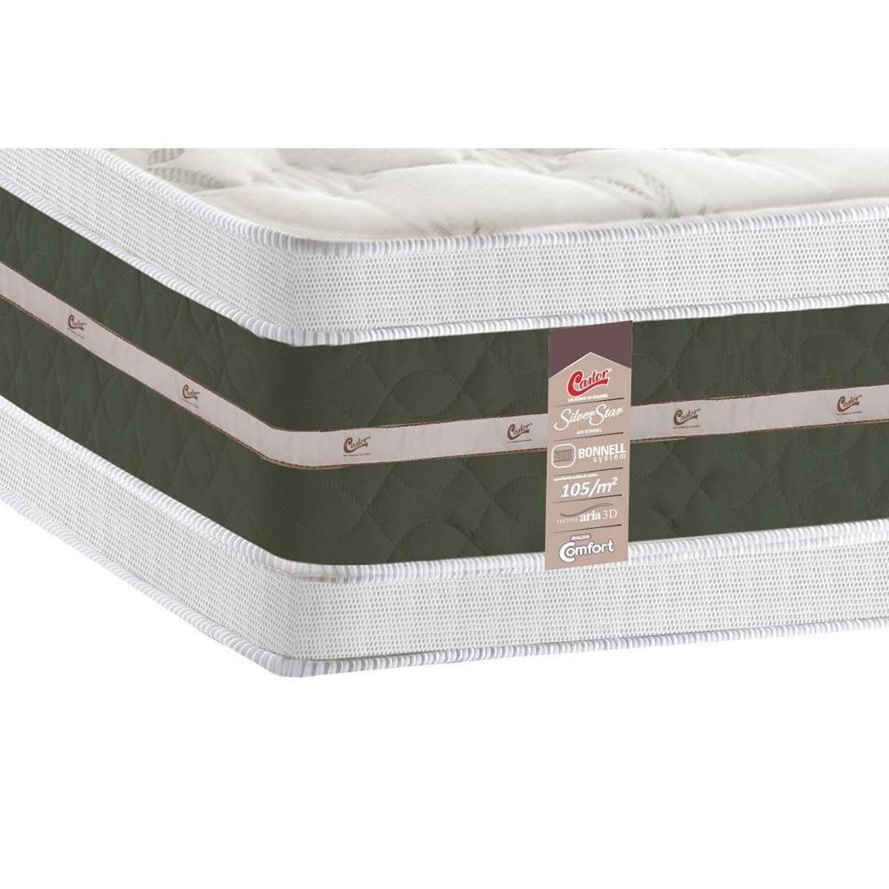 Cama Box Baú Queen: Colchão Molas Castor Bonnel Silver Star Air + Base CRC Suede Gray(158x198) - 4