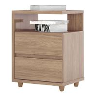 Mesa De Cabeceira Campeche 2 Gavetas Henn D07-10 Jequitibá. - 1