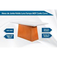 Mesa para Cozinha Luna + Tampo Madeirado Curvo 180x90cm Off White/Imbuia - Rufato - 2