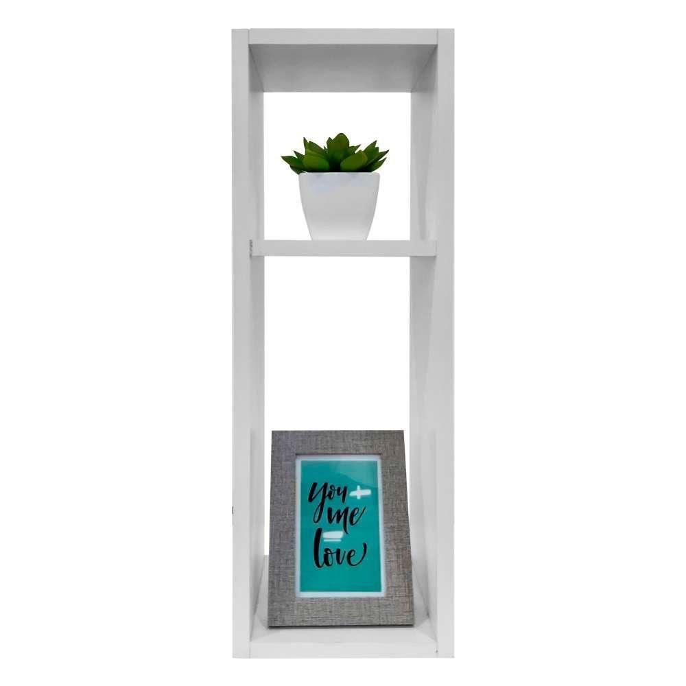 Mesa De Cabeceira Branca Cama Solteiro Quarto Sala 20Cm - 1