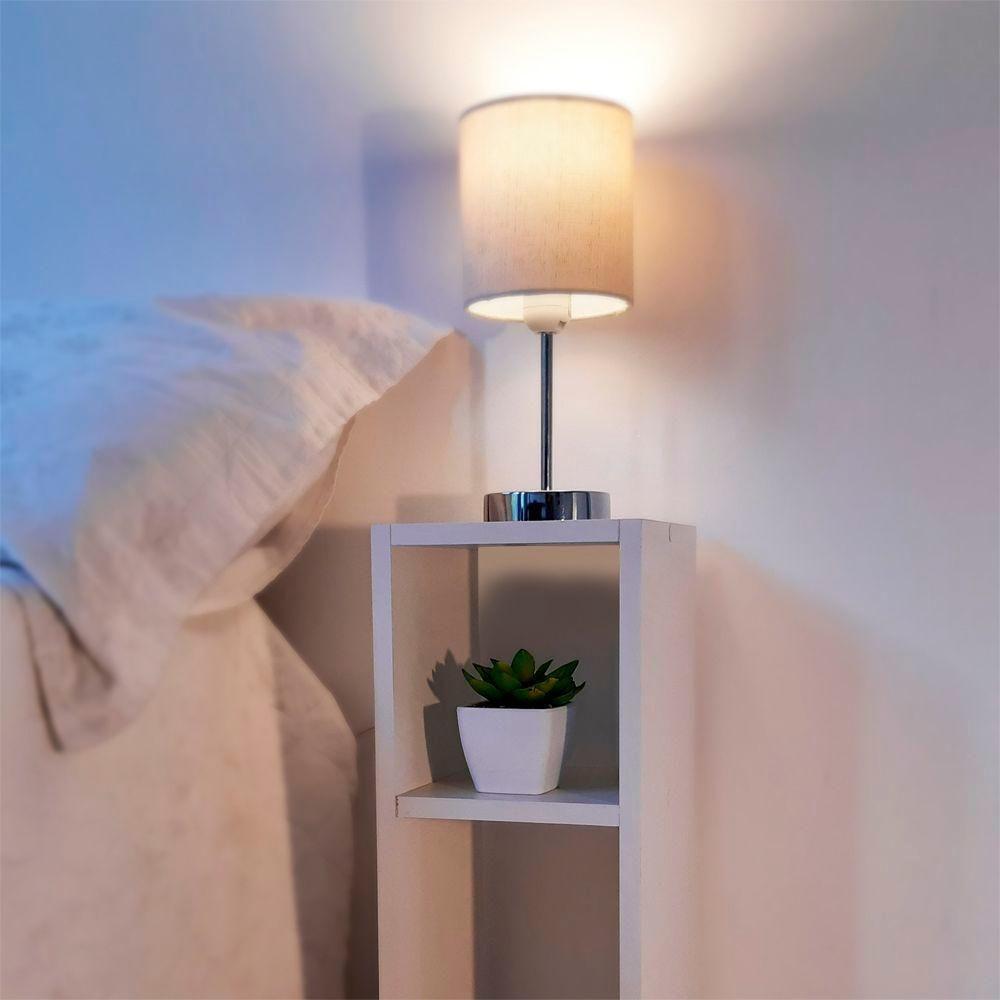 Mesa De Cabeceira Branca Cama Solteiro Quarto Sala 20Cm - 6