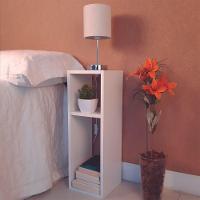 Kit 2 Mesa De Cabeceira Branco Cama Solteiro 20Cm - 3