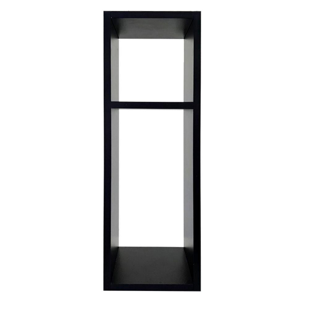 Mesa De Cabeceira Preta Cama Solteiro Quarto Sala 20Cm - 5