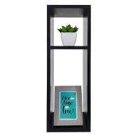 Mesa De Cabeceira Preta Cama Solteiro Quarto Sala 20Cm - 1