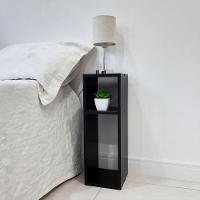 Mesa De Cabeceira Preta Cama Solteiro Quarto Sala 20Cm - 3