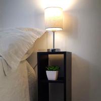 Mesa De Cabeceira Preta Cama Solteiro Quarto Sala 20Cm - 6