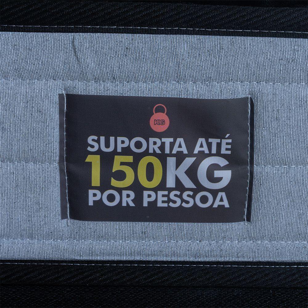 Colchão Solteiro Bem Mm Espuma D45 Eps 88x188cm Hellen Preto Com Cinza - 2