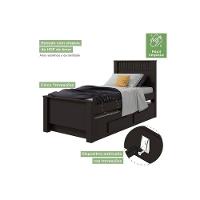 Cama Solteiro Athenas 2 Gavetas c/Auxiliar Branco - Lopas - 7