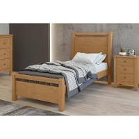 Cama Solteiro Reali Rovere/Amêndoa - Lopas - 1