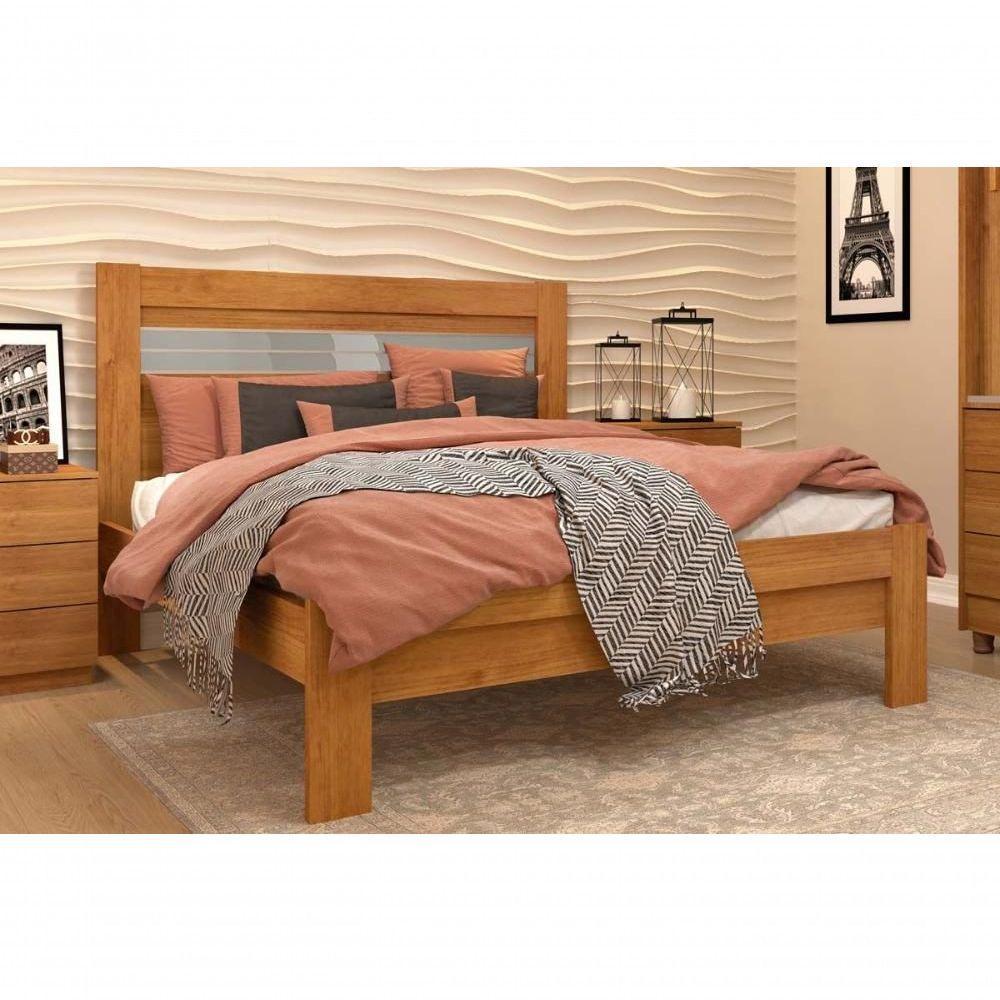 Cama de Casal Safira Branco/Neve - Tcil Móveis - 1