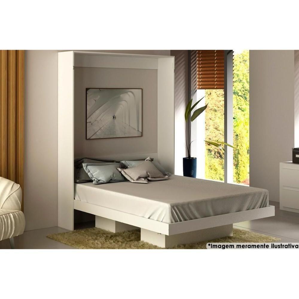 Cama de Casal Articulada Dobrável MultifuncionalCM8016 Branco - Tecno Mobili - 1