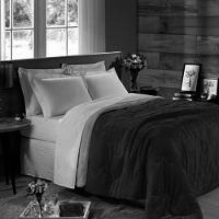 Edredom Buettner Solteiro Plush Flannel Dupla Face 160mx240m Preto E Metal Escuro - 3