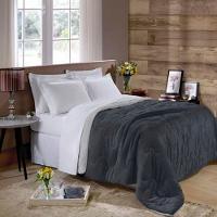 Edredom Buettner Solteiro Plush Flannel Dupla Face 160mx240m Metal Escuro E Metal Claro - 2