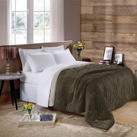 Edredom Buettner Solteiro Plush Flannel Dupla Face 160mx240m Chocolate Escuro E Chocolate Claro - 2