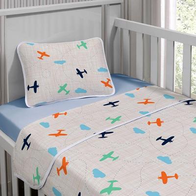 Jogo De Cama Tecebem Baby Malha Estampado Frederico 3 Pçs Azul