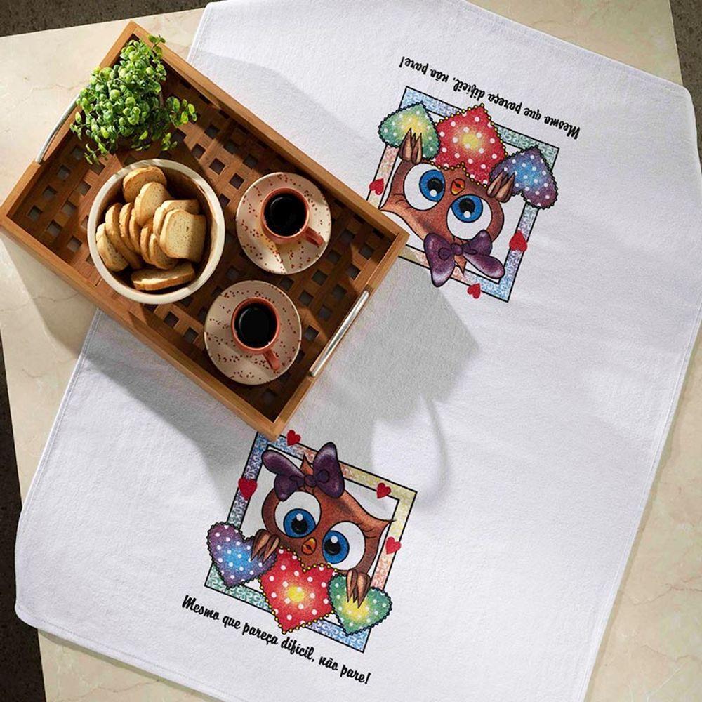 Pano De Prato Lomaer Sacaria 70cmx 90cm 02 Estampa (06 Unidades) Branco - 3