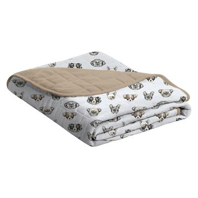 Cobre Leito Tecebem Baby Malha Estampado Agnes 85cm X 145m Trigo