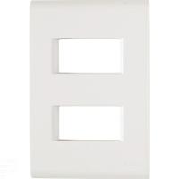 Placa 2 Postos Afastados 4x2 Tramontina Liz Branca Tramontina - 1