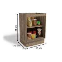 Módulo Cozinha Kappesberg Maxxi   G742 c/ 1 Porta s/ Tampo Nogal - 2