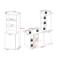 Mesa Multiuso Casal Retrátil ME4171 c/ 5 Nichos Amêndoa - Tecno Mobili - 6