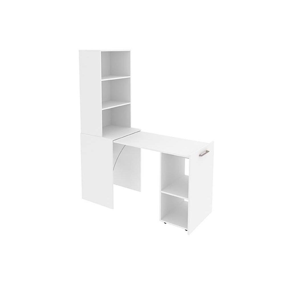 Mesa Multiuso Casal Retrátil ME4171 c/ 5 Nichos Branco - Tecno Mobili - 1