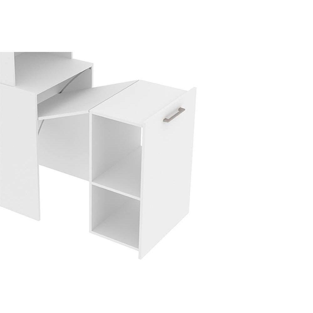 Mesa Multiuso Casal Retrátil ME4171 c/ 5 Nichos Branco - Tecno Mobili - 7