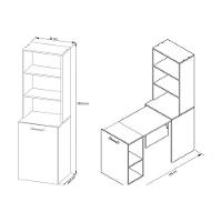 Mesa Multiuso Casal Retrátil ME4171 c/ 5 Nichos Branco - Tecno Mobili - 3