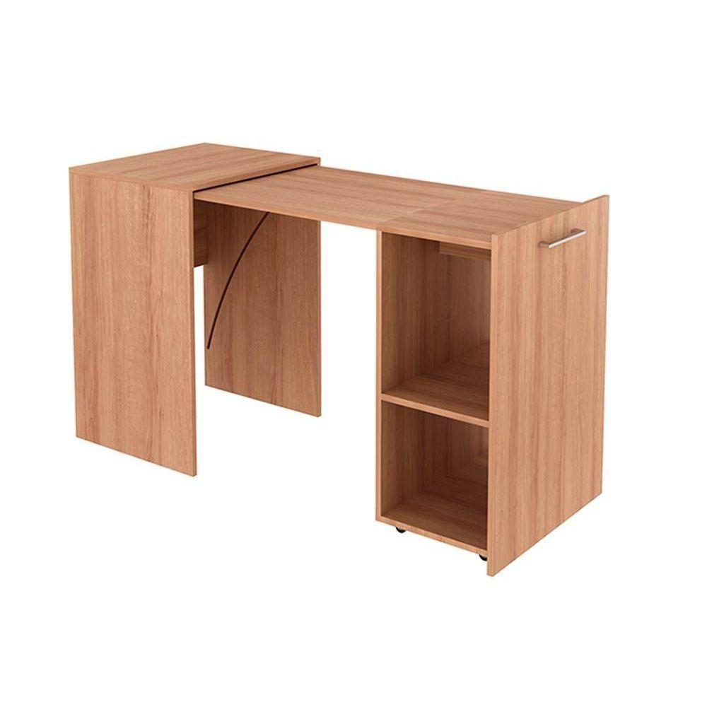 Mesa Multiuso Casal Retrátil ME4170 c/ 2 Nichos Amêndoa - Tecno Mobili - 1