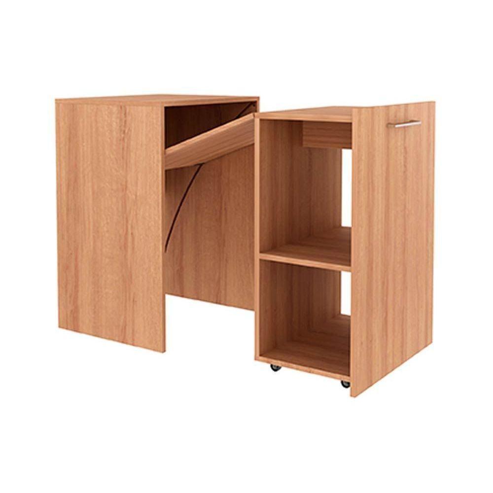 Mesa Multiuso Casal Retrátil ME4170 c/ 2 Nichos Amêndoa - Tecno Mobili - 10