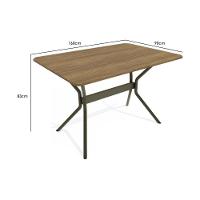 Mesa de Cozinha Loire c/ Tampo 1,60cm Bronze/Nogueira - Kappesberg - 5