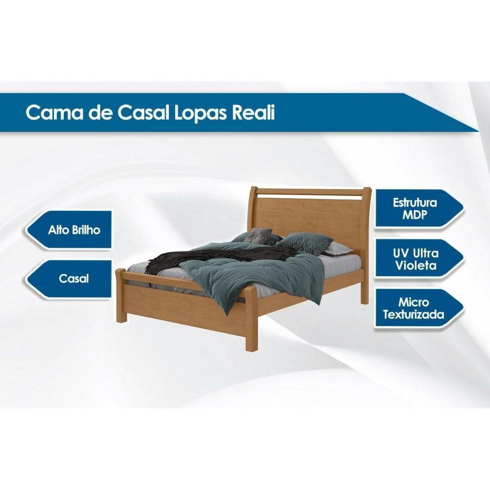Cama de Casal Reali Rovere/Amêndoa - Lopas - 8