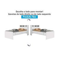 Cama Solteiro Ravena c/ 2 Gavetas Branco - Conquista - 6