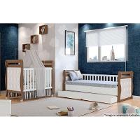 Cama De Babá Maria C/ 2 Gavetas E Auxiliar Branco - Peroba