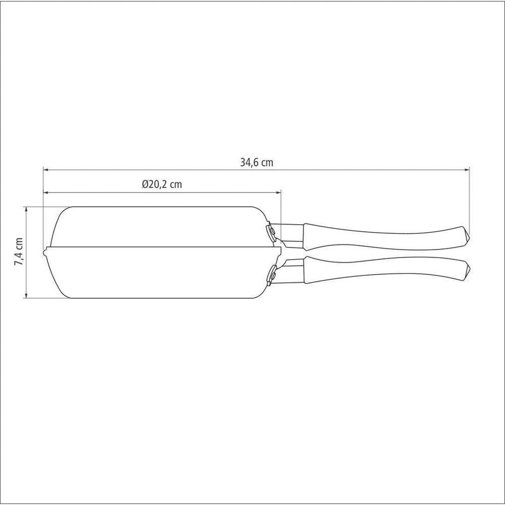 Omeleteira Funda Loreto Tramontina Em Alumínio Antiaderente ø20cm Vermelho Tramontina - 4