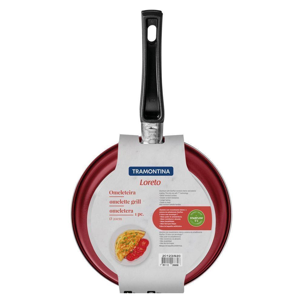 Omeleteira Funda Loreto Tramontina Em Alumínio Antiaderente ø20cm Vermelho Tramontina - 6