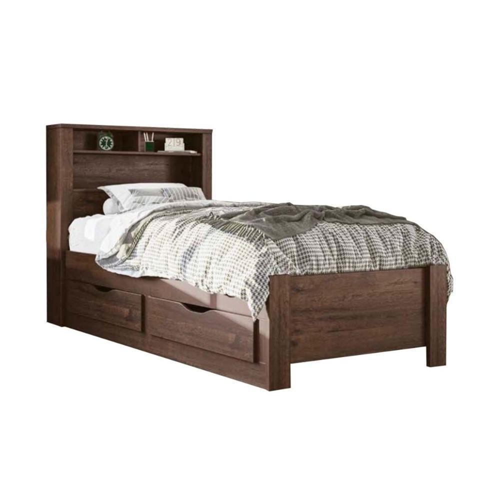 Cama Solteiro Invicta C/ 2 Gavetas ébano - Santos Andirá - 1