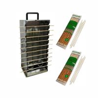 Kit - Churrasqueira 10 Espetinhos Churrasquito Elétrico Pr-199e 127v + 100 Espetinhos - Progás 127v - 1