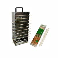 Kit - Churrasqueira 10 Espetinhos Churrasquito Elétrico Pr-199e 127v + 50 Espetinhos - Progás 127v - 1