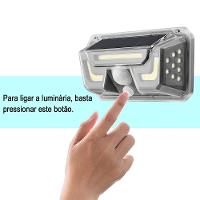 Luminaria Sensor De Movimento Spot Solar Led Luz Branco