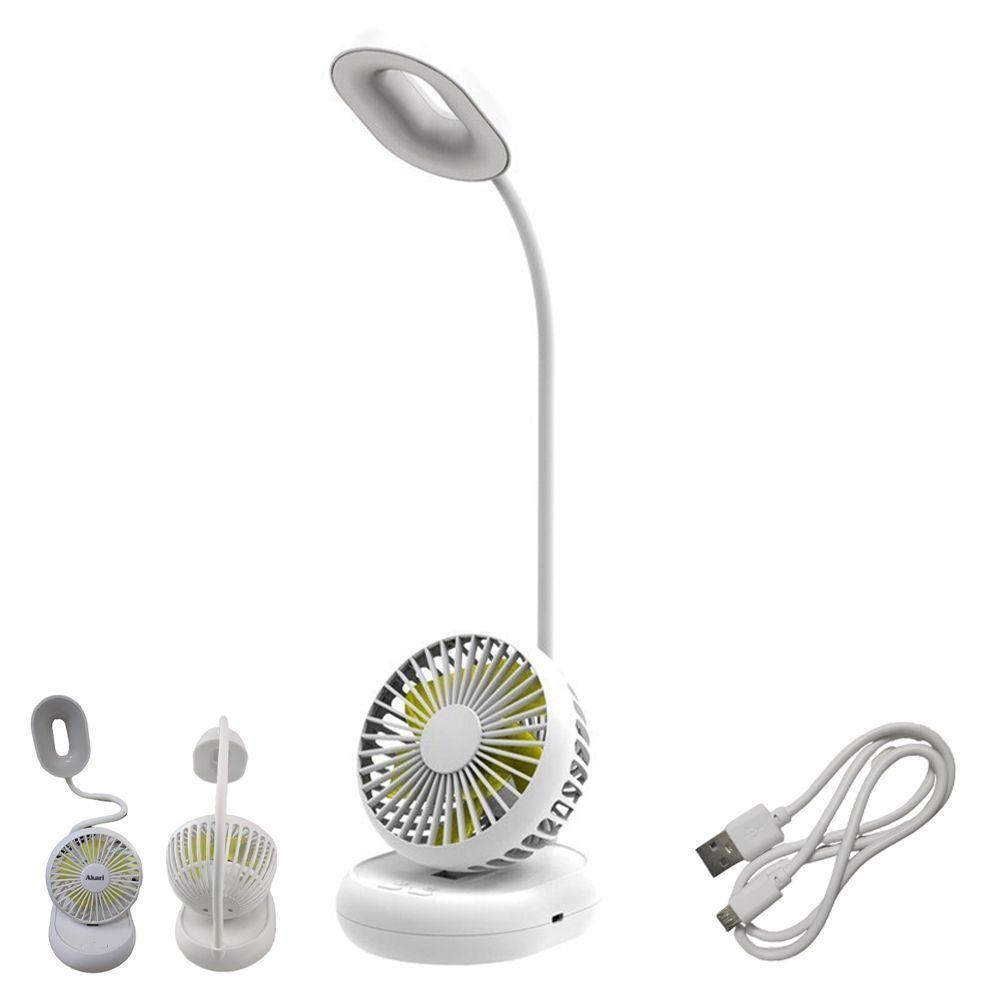 Luminaria Ventilador Flexivel 2x1 Led Sem Fio Usb - 1