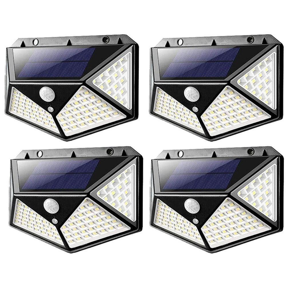 Luminaria Solar Sensor Inteligente 3 Funçoes Kit 4 Uni - 1