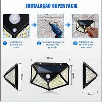 Luminaria Solar Sensor Inteligente 3 Funçoes Kit 4 Uni - 7