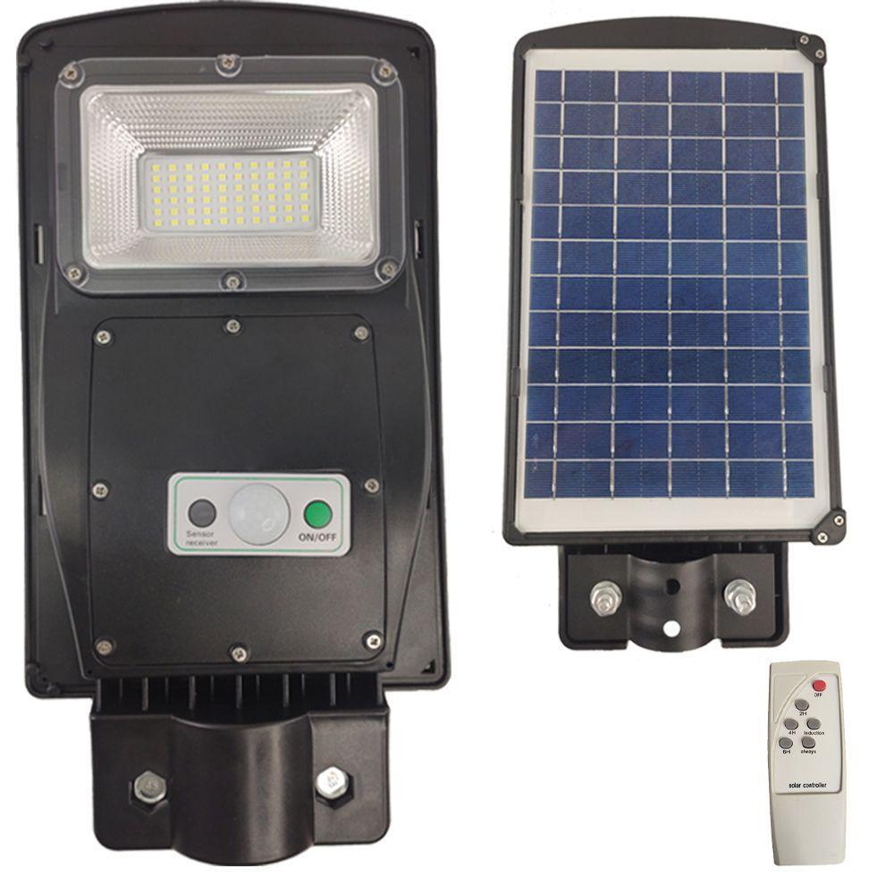 Luminaria Solar 60W Poste Led Sensor De Movimento - 1